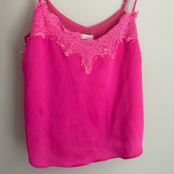 heart of loom Hot Pink Satin & Lace Cami - Picture 2 of 2